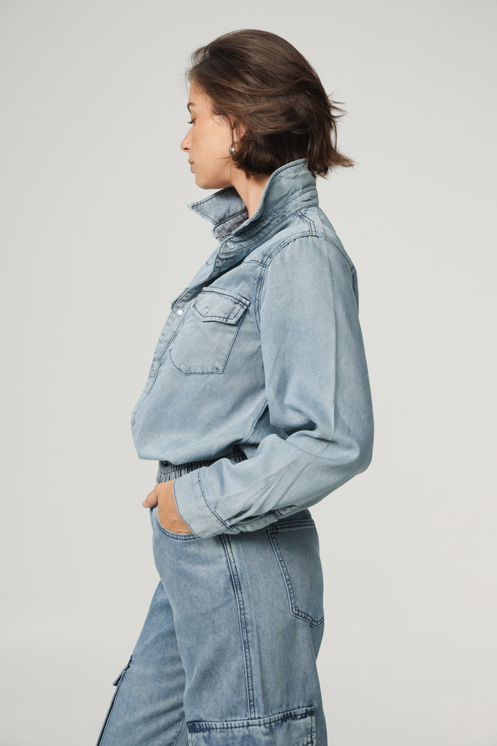 Soft Blue Denim Shirt