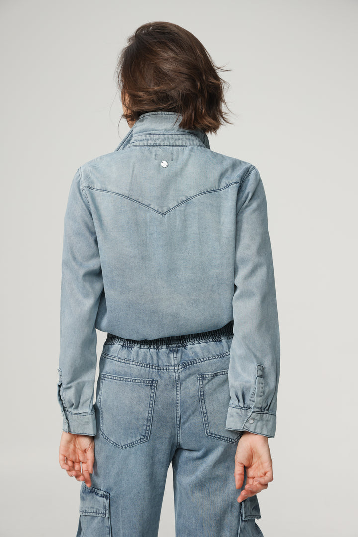 Soft Blue Denim Shirt