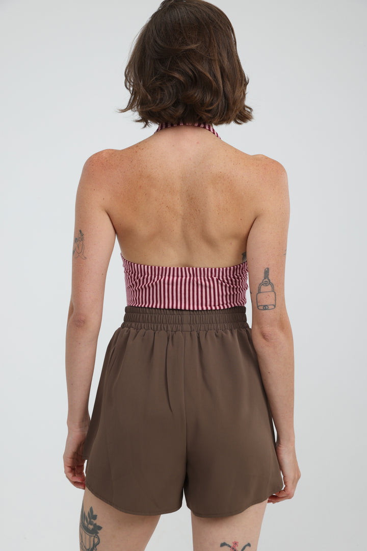 Note Pink/Wine Striped Bodysuit