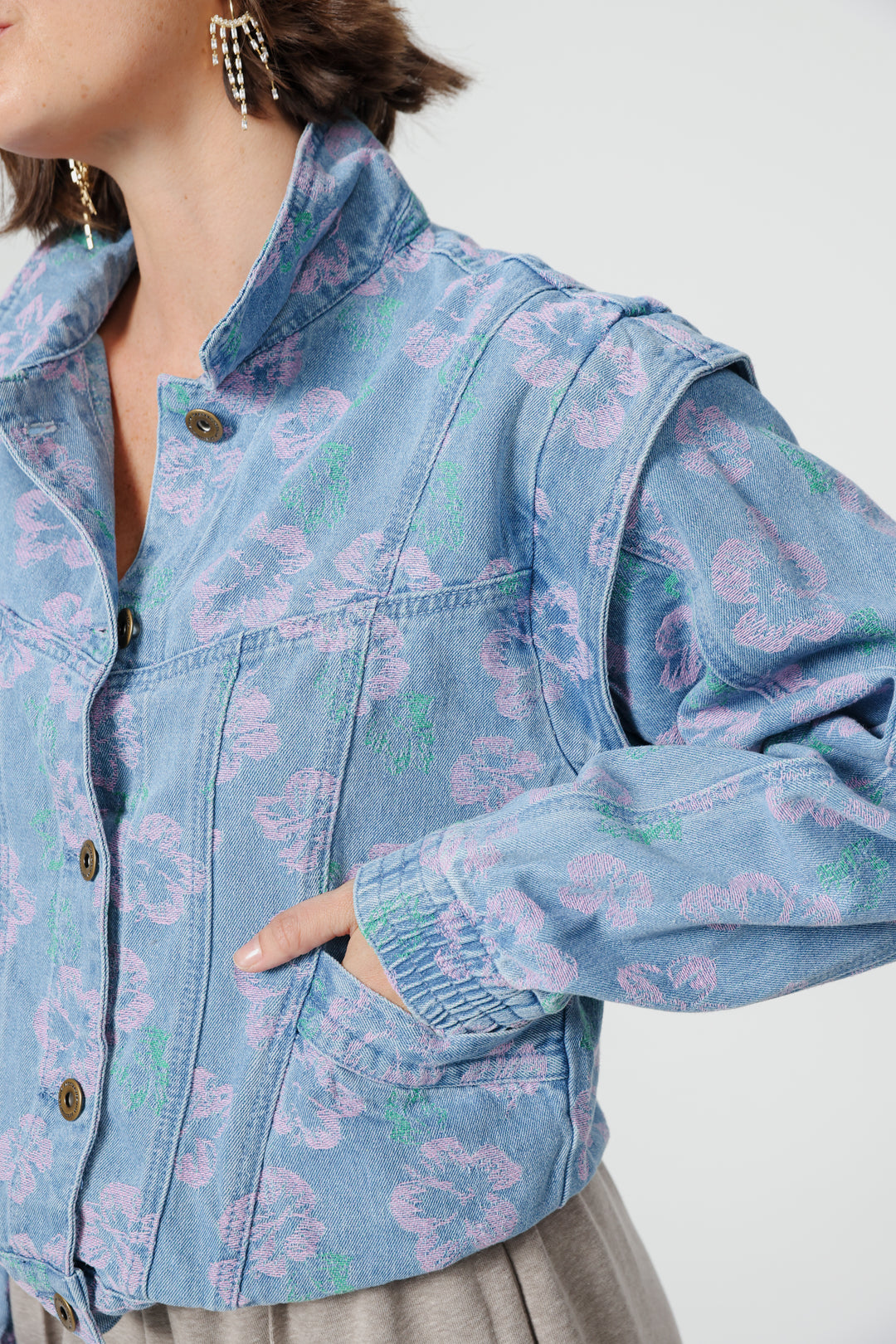 Poetry Floral Denim Jacket