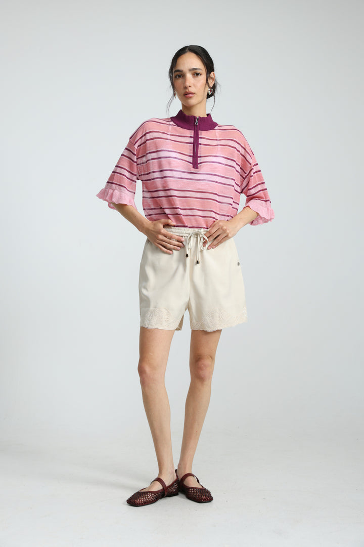 Midnight Cream Shorts