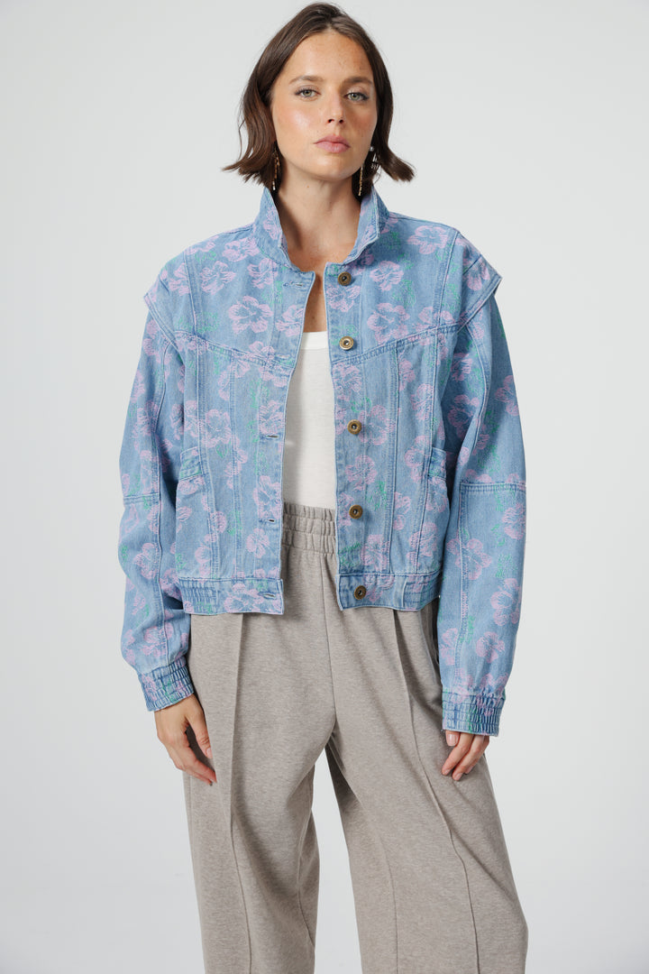 Poetry Floral Denim Jacket