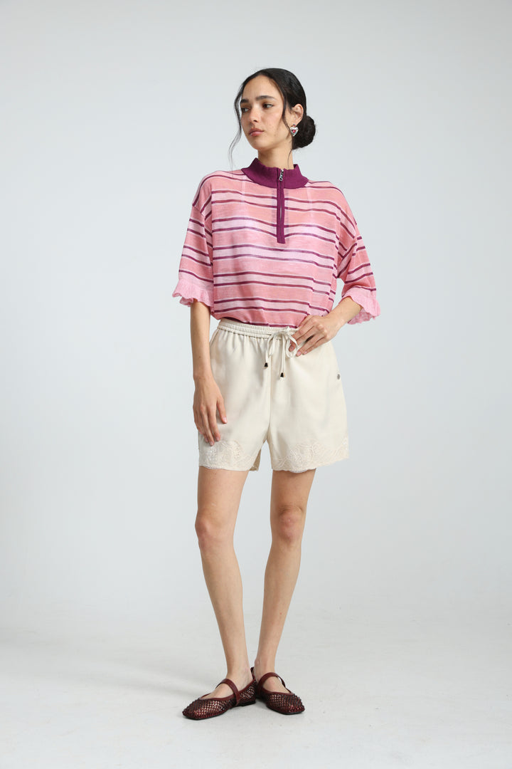 Midnight Cream Shorts