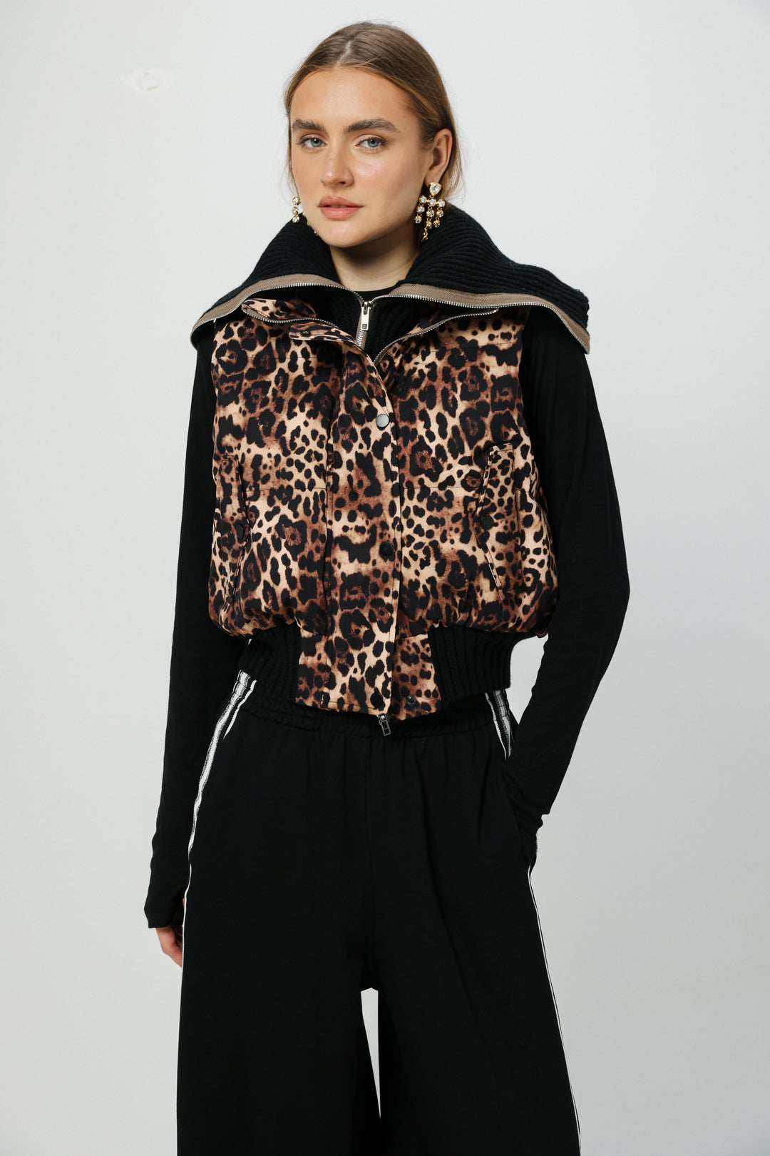 וסט מנומר לחורף Mine Leopard Vest