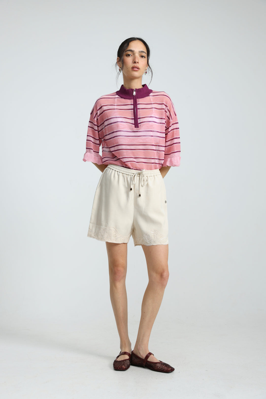 Midnight Cream Shorts