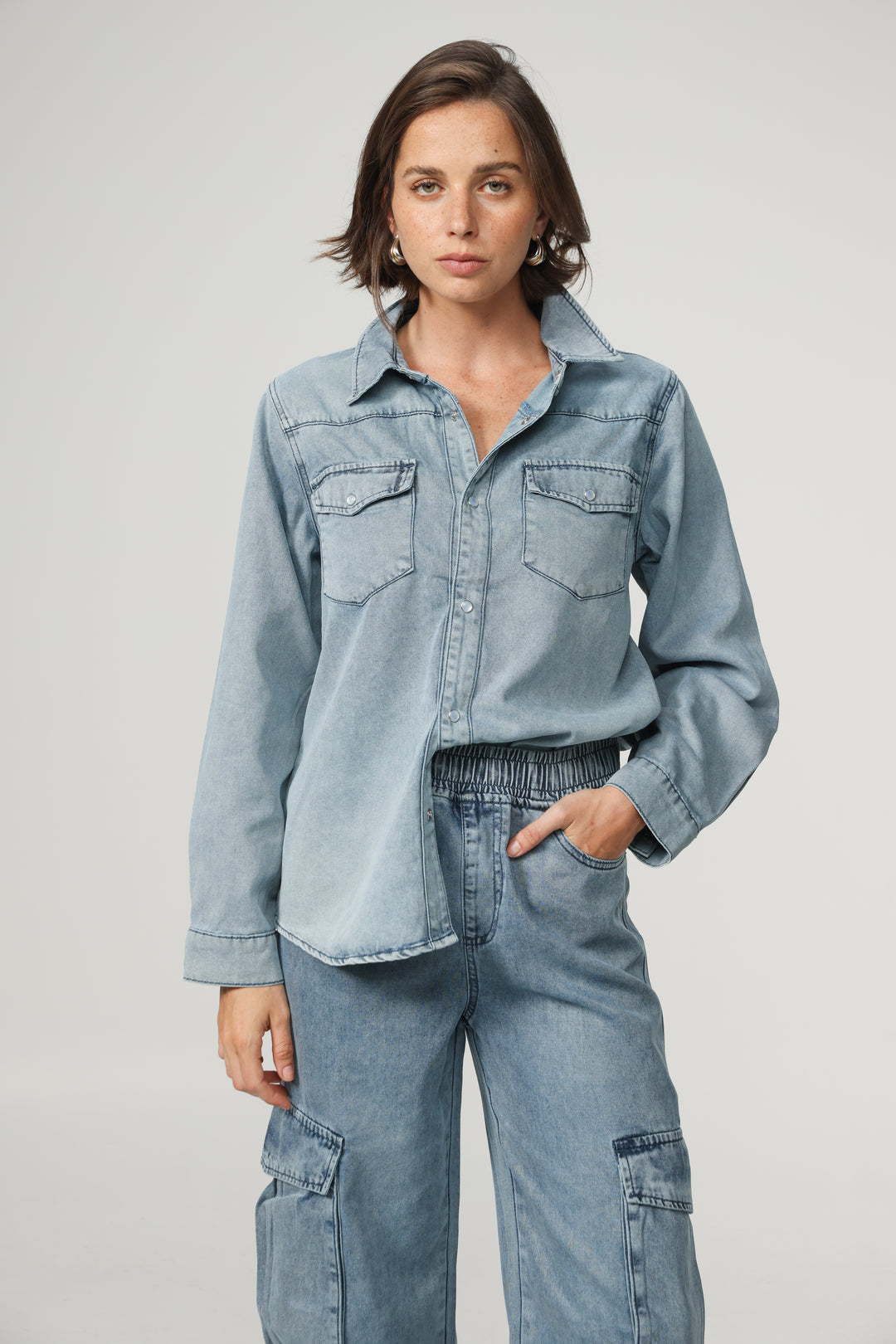 Soft Blue Denim Shirt