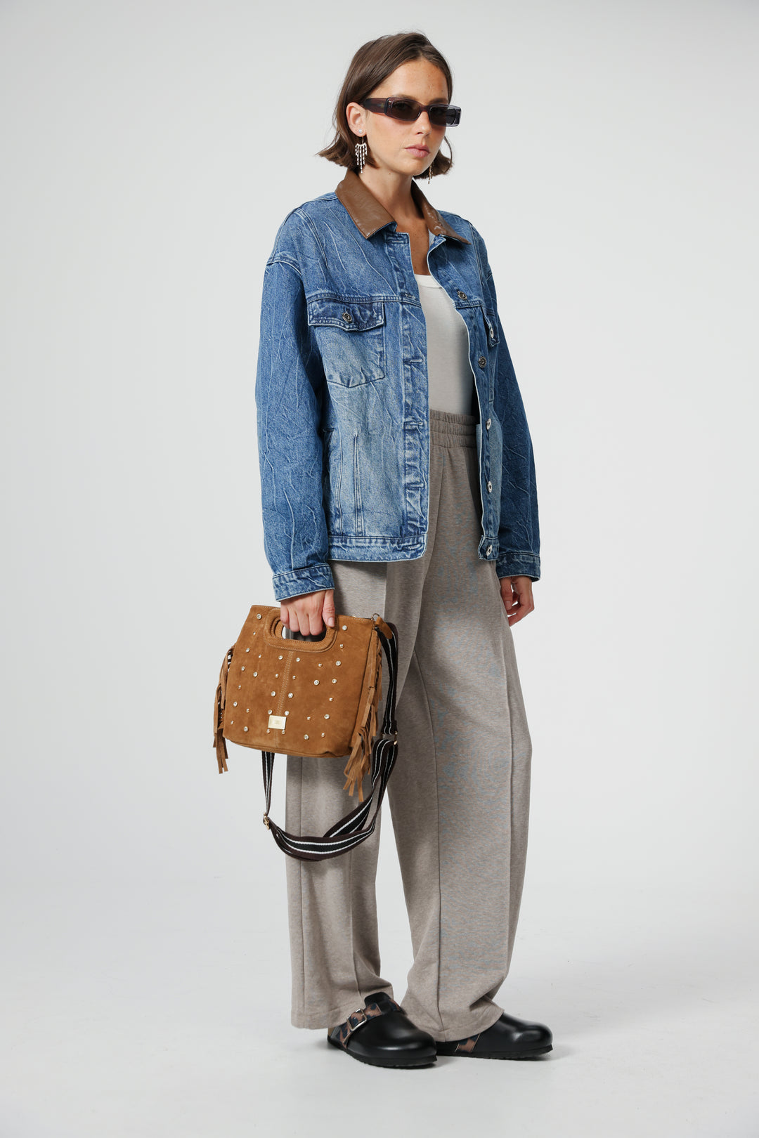 Starlight Camel Suede Bag