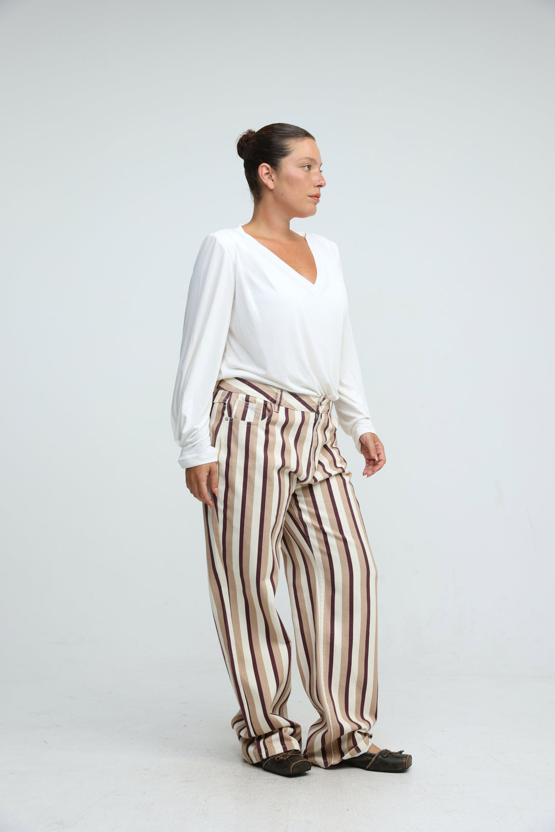 Star 280 Brown/Green Striped Denim