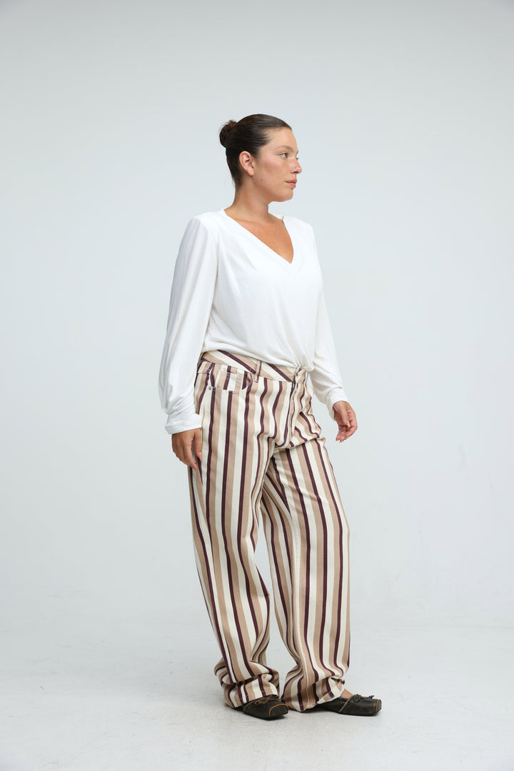 Star 280 Brown/Green Striped Denim
