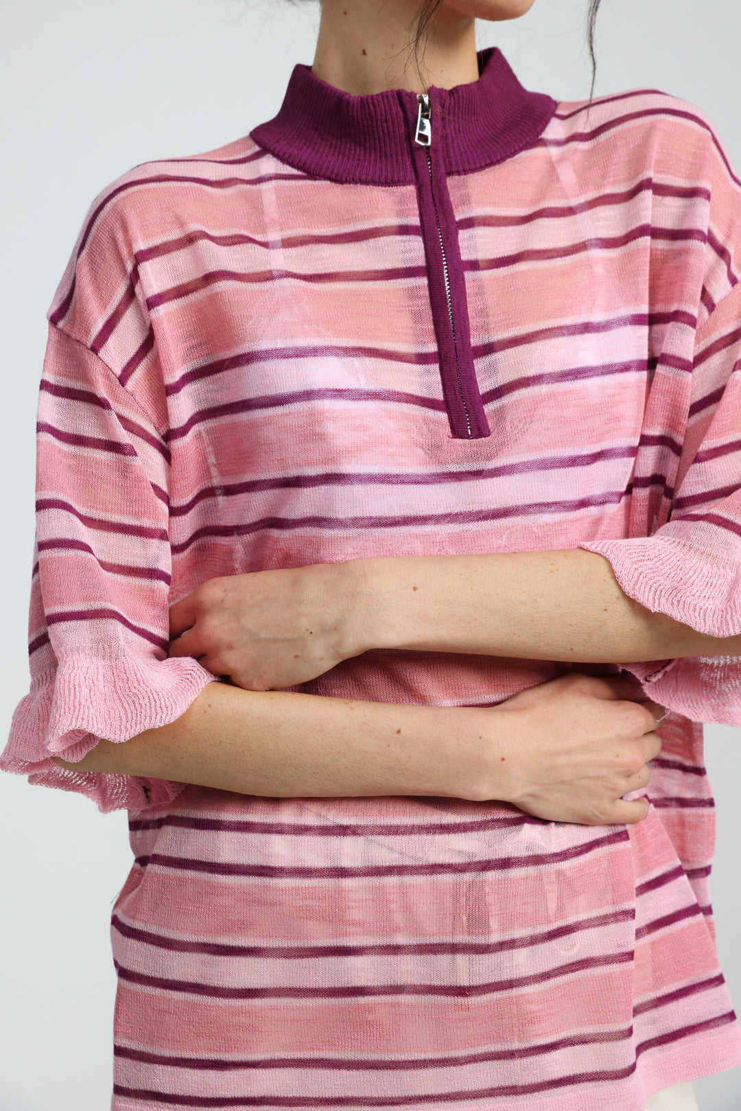 Dusk Pink Stripes Polo