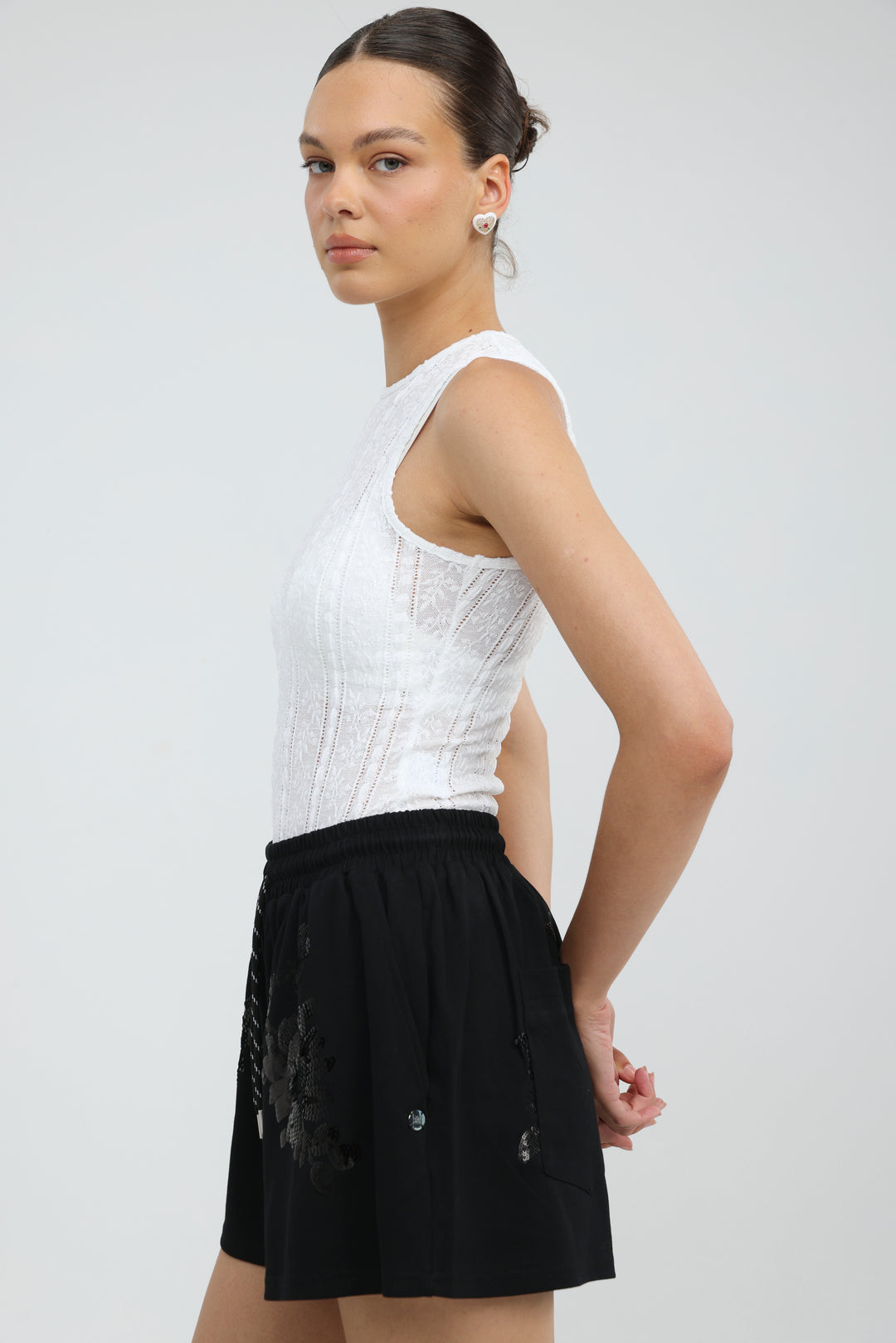 Behave Black Shorts