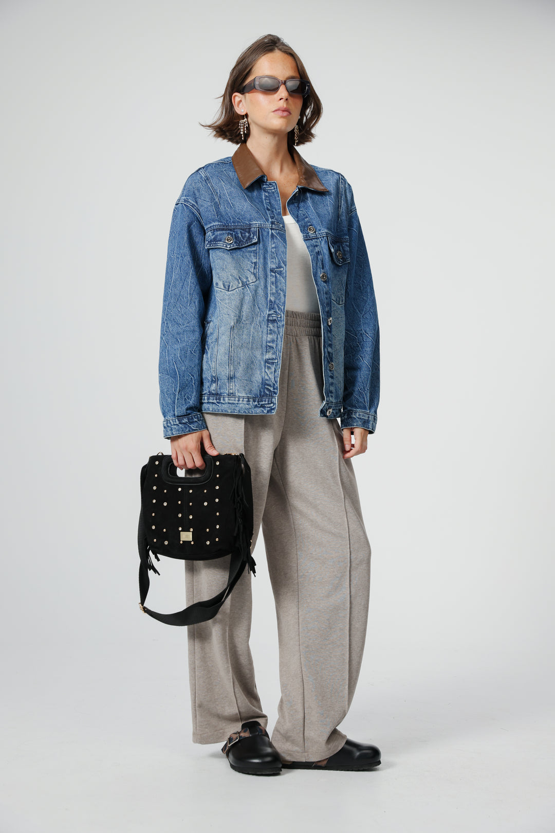 Starlight Black Suede Bag