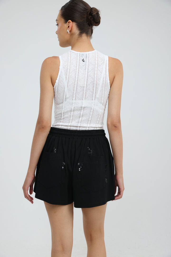 Behave Black Shorts