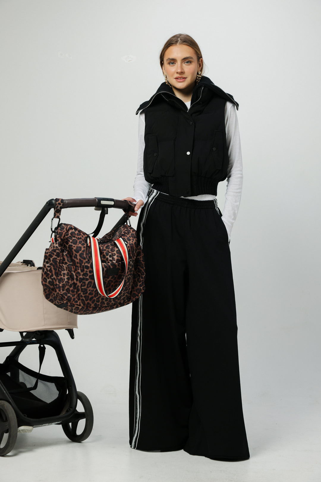 Dark Leopard Diaper Bag