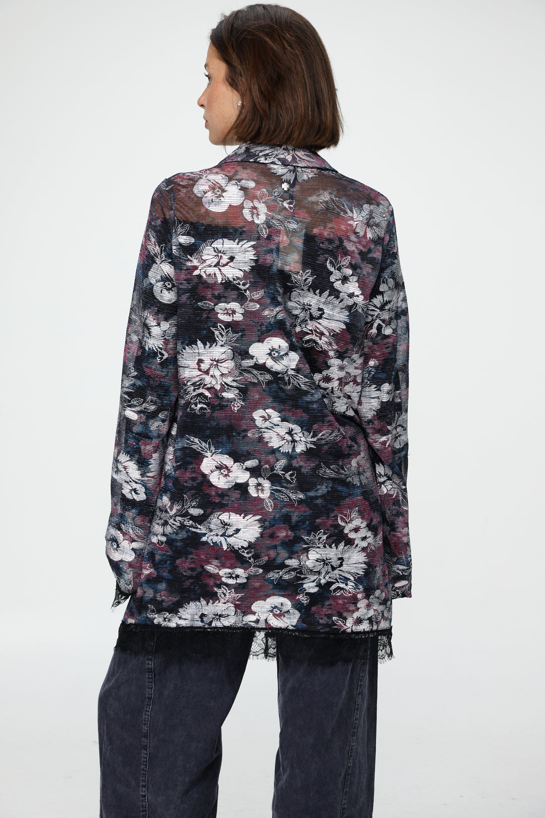 DNA Purple Burnt Velvet Blazer