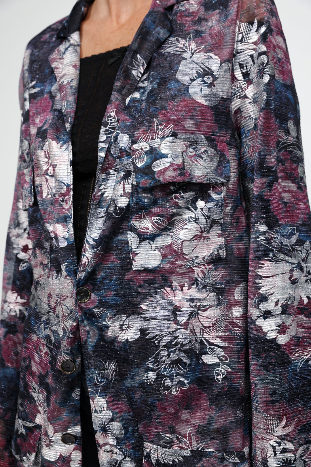 DNA Purple Burnt Velvet Blazer