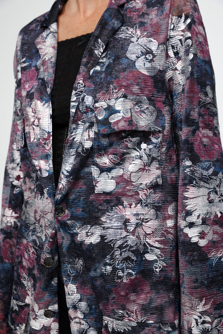 DNA Purple Burnt Velvet Blazer
