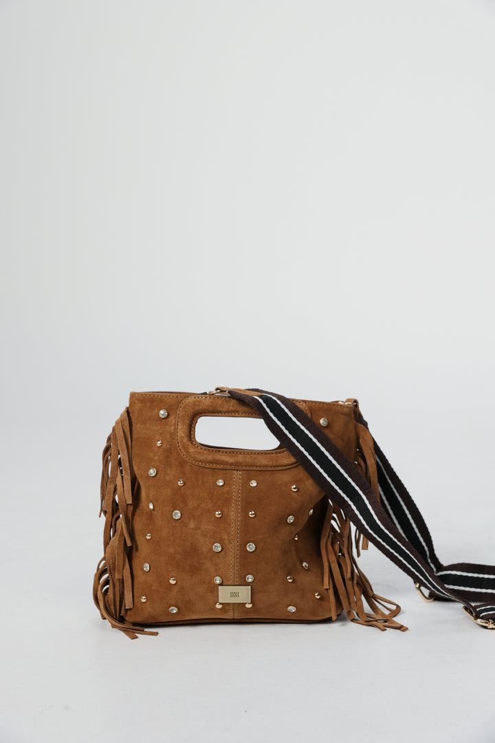 Starlight Camel Suede Bag