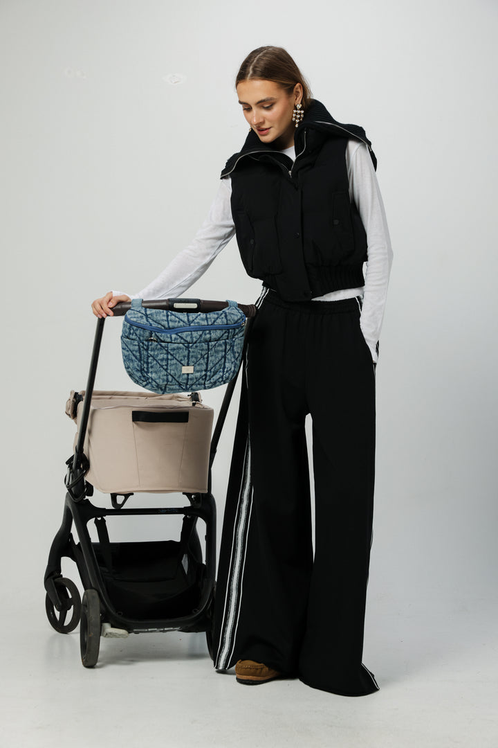 תיק ארגונית דגם ג'ינס לעגלת תינוק Denim Stroller Organizer Bag