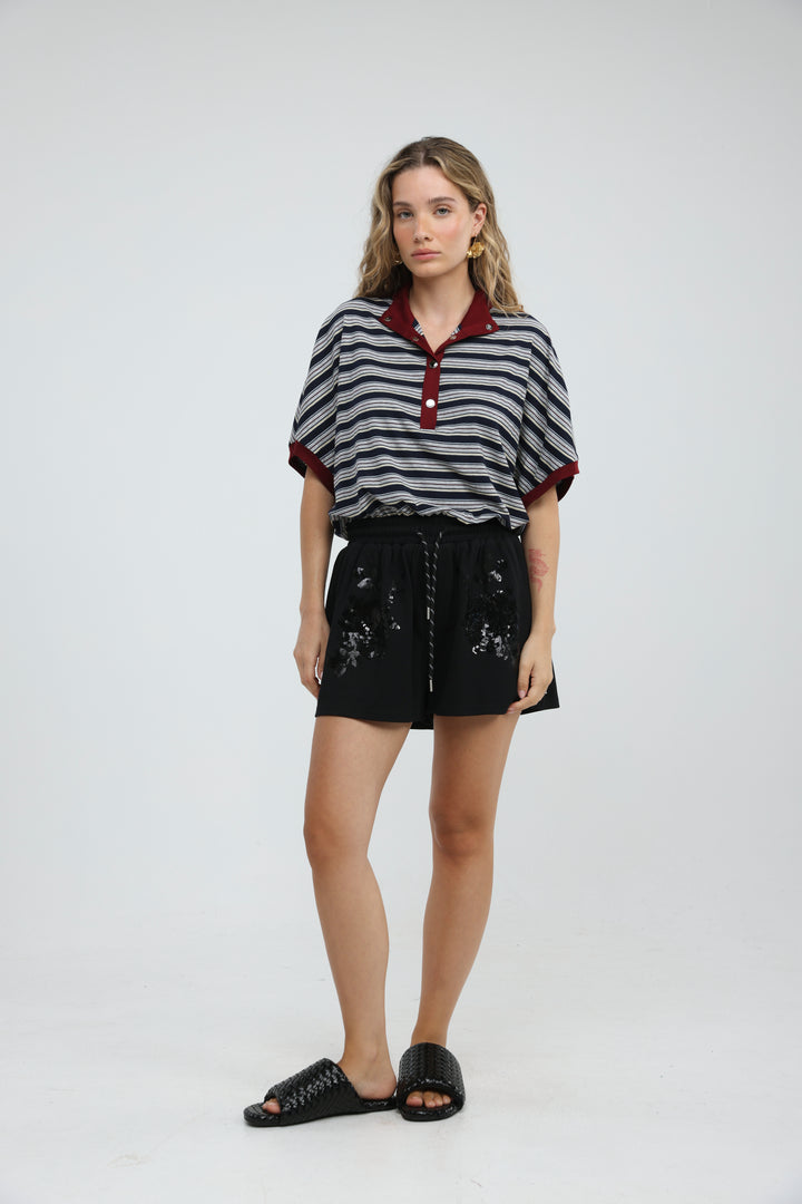 Wanderlight Grey Striped Bodysuit
