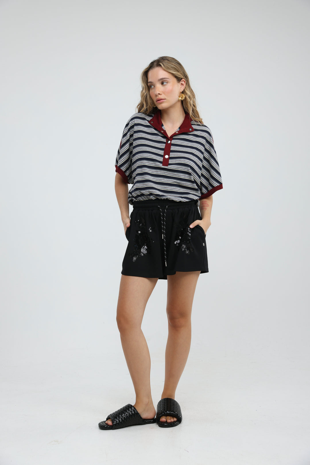 Wanderlight Grey Striped Bodysuit