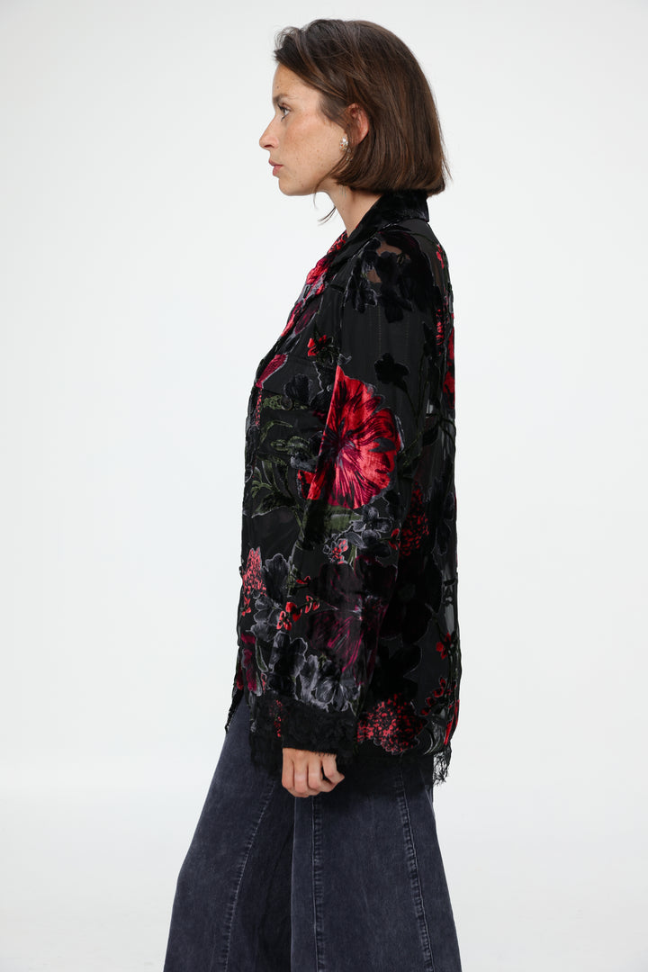 DNA Black Burnt Velvet Blazer