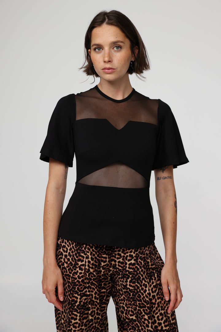 Waves Black T-Shirt