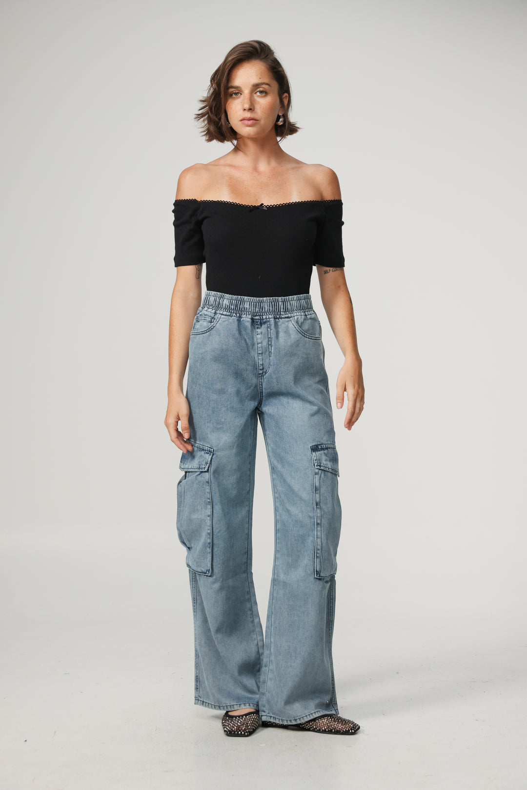 Mateo Black Off Shoulder Bodysuit