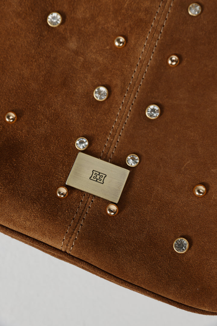 Starlight Camel Suede Bag