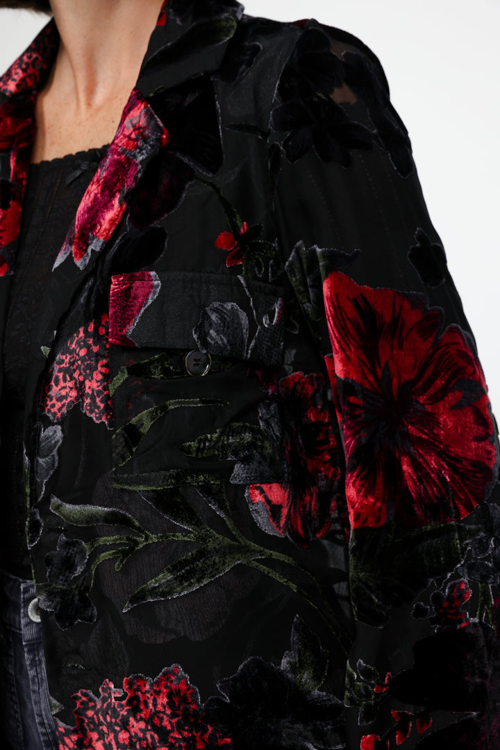 DNA Black Burnt Velvet Blazer