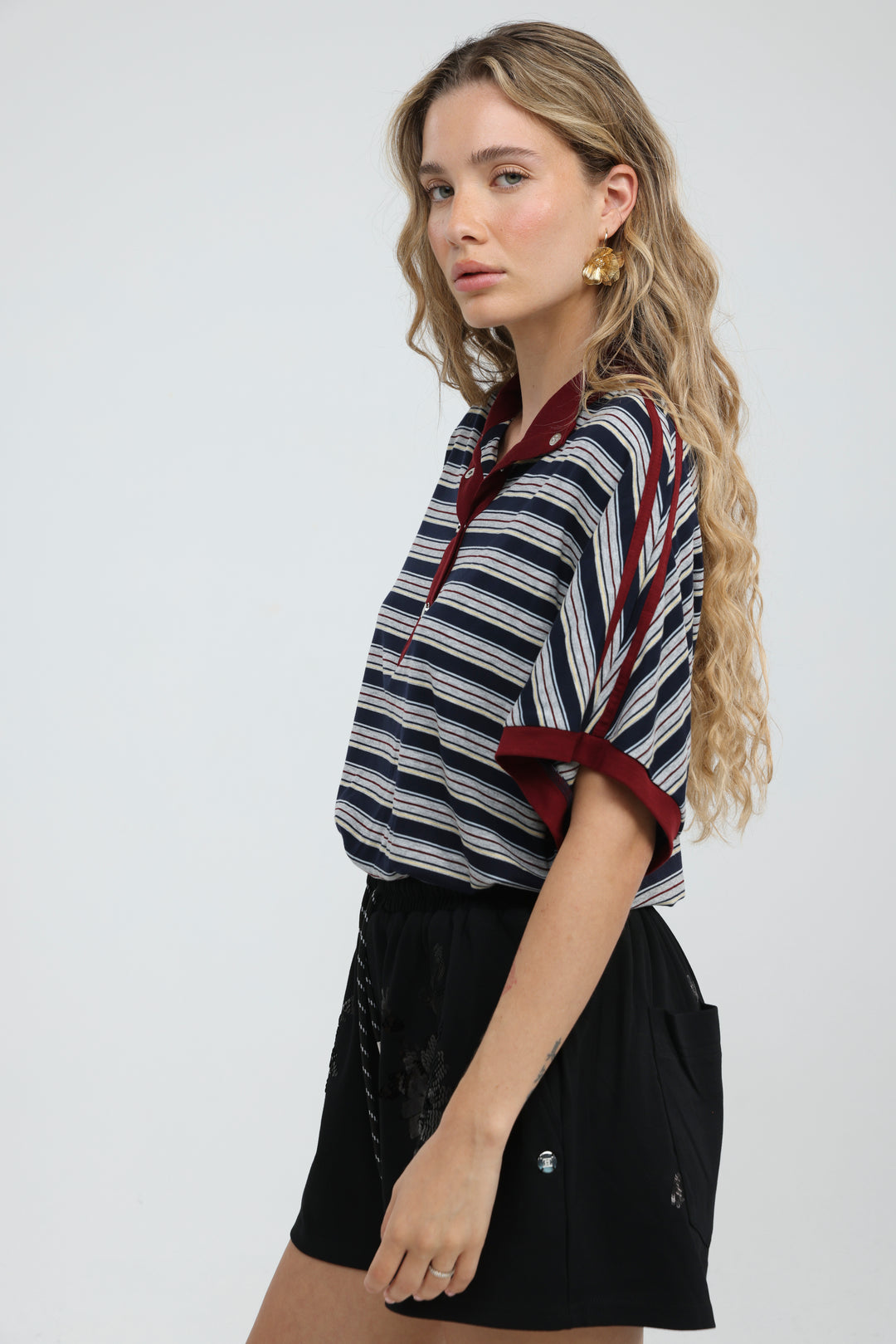 Wanderlight Grey Striped Bodysuit