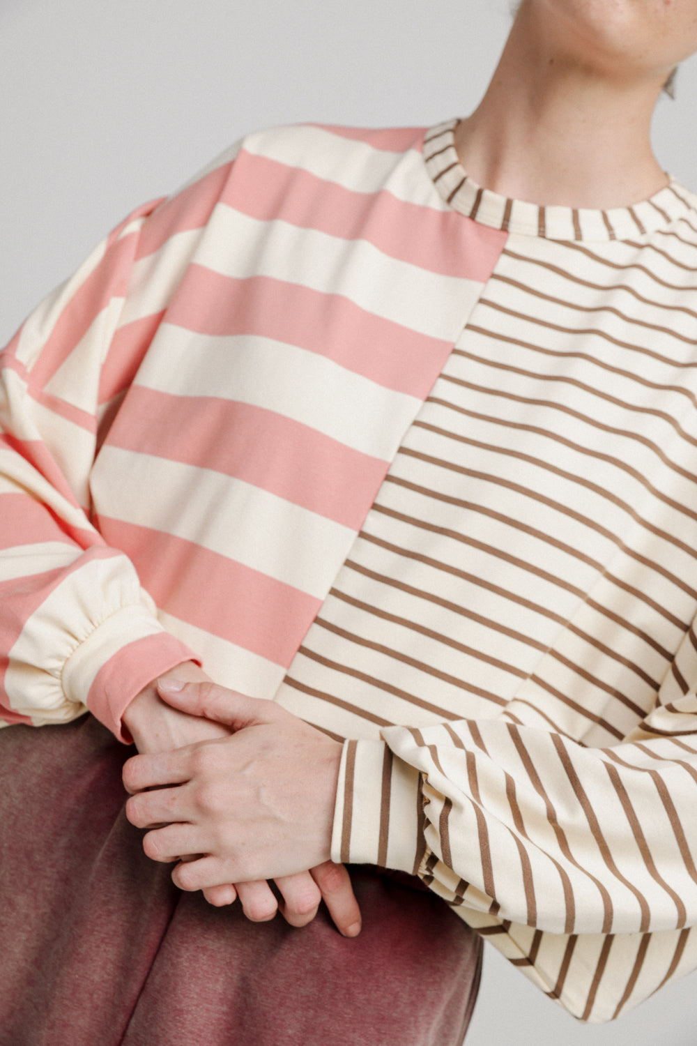 Halves Pink&Brown Striped Shirt