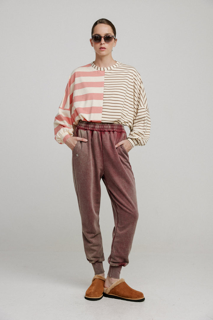 Halves Pink&Brown Striped Shirt