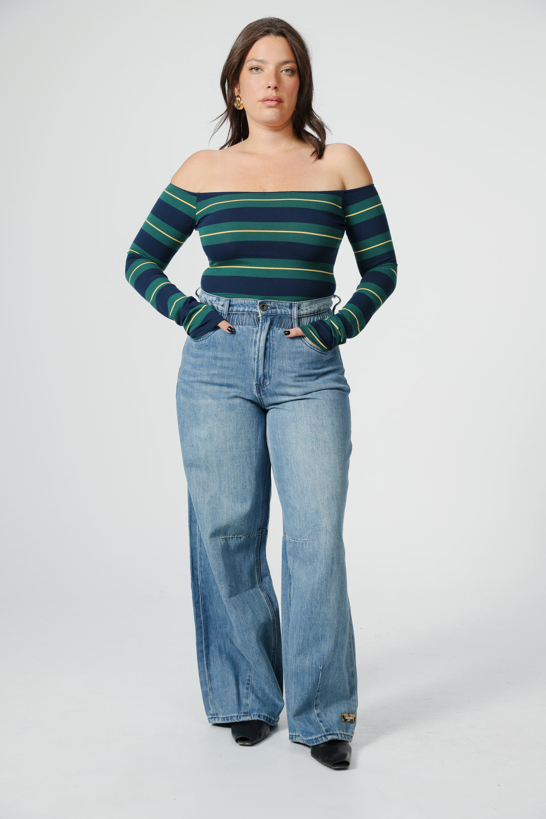 Park Grey Stripes Bodysuit