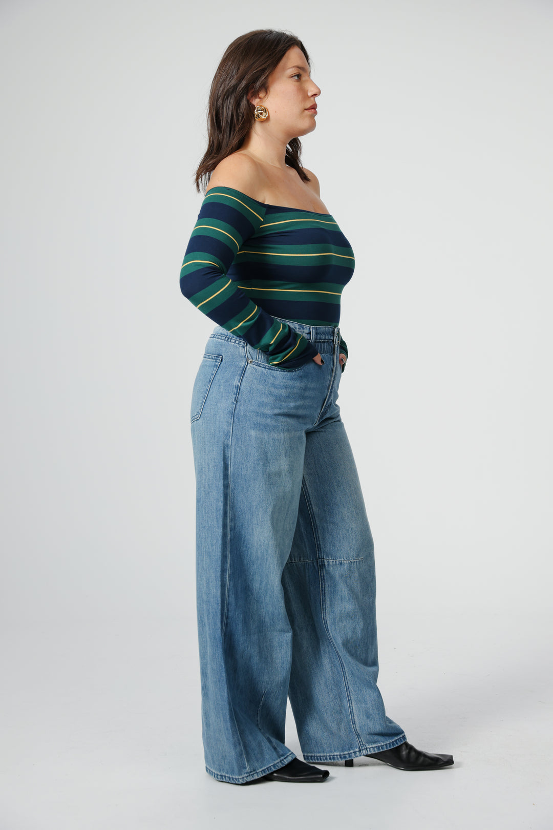 Park Green Stripes Bodysuit