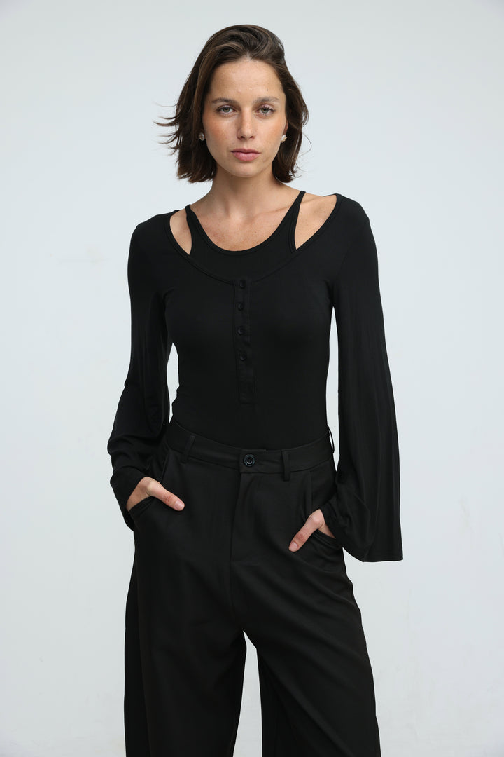 Duplicate Black Bodysuit