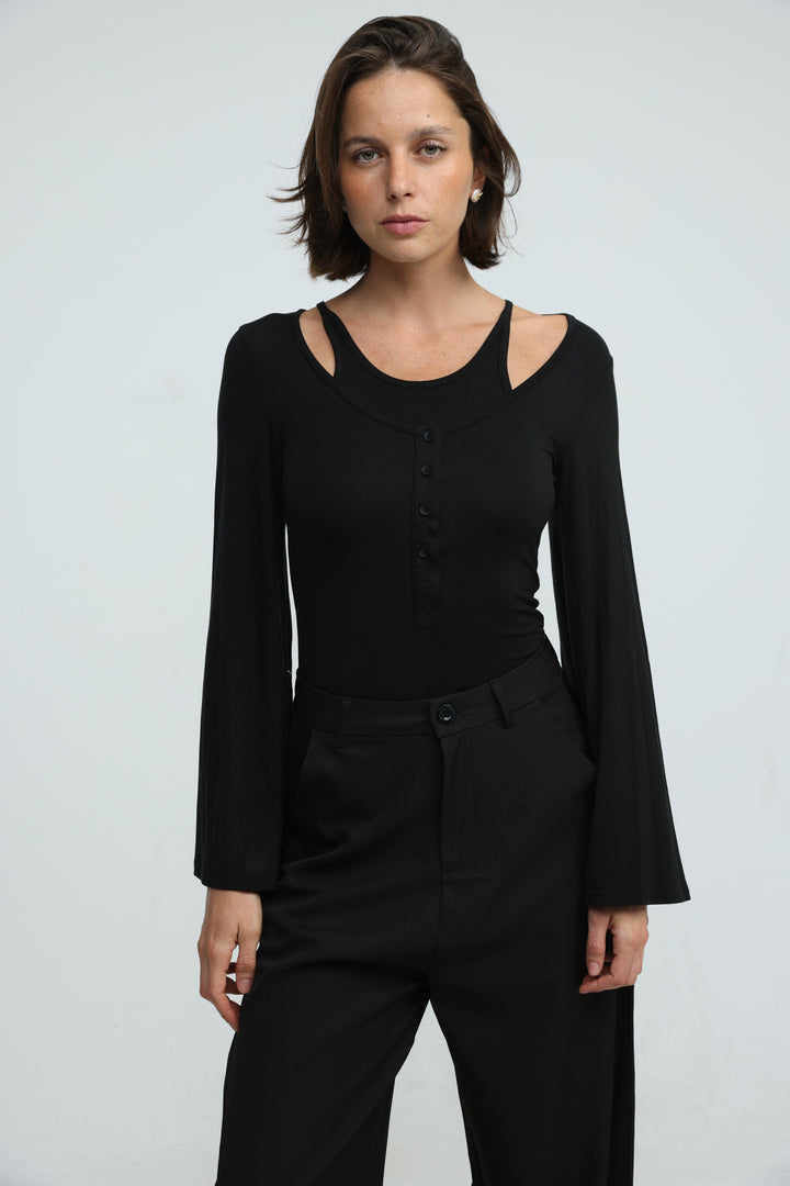 Duplicate Black Bodysuit