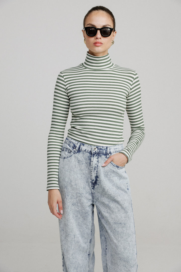 Principal Green Stripes Top