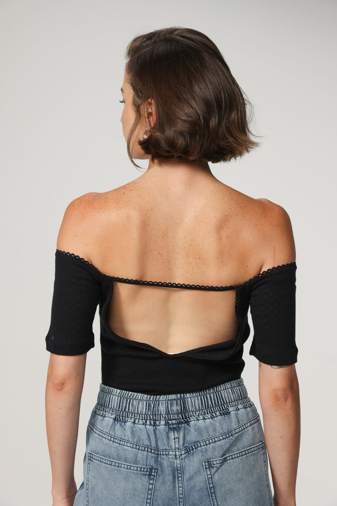 Mateo Black Off Shoulder Bodysuit