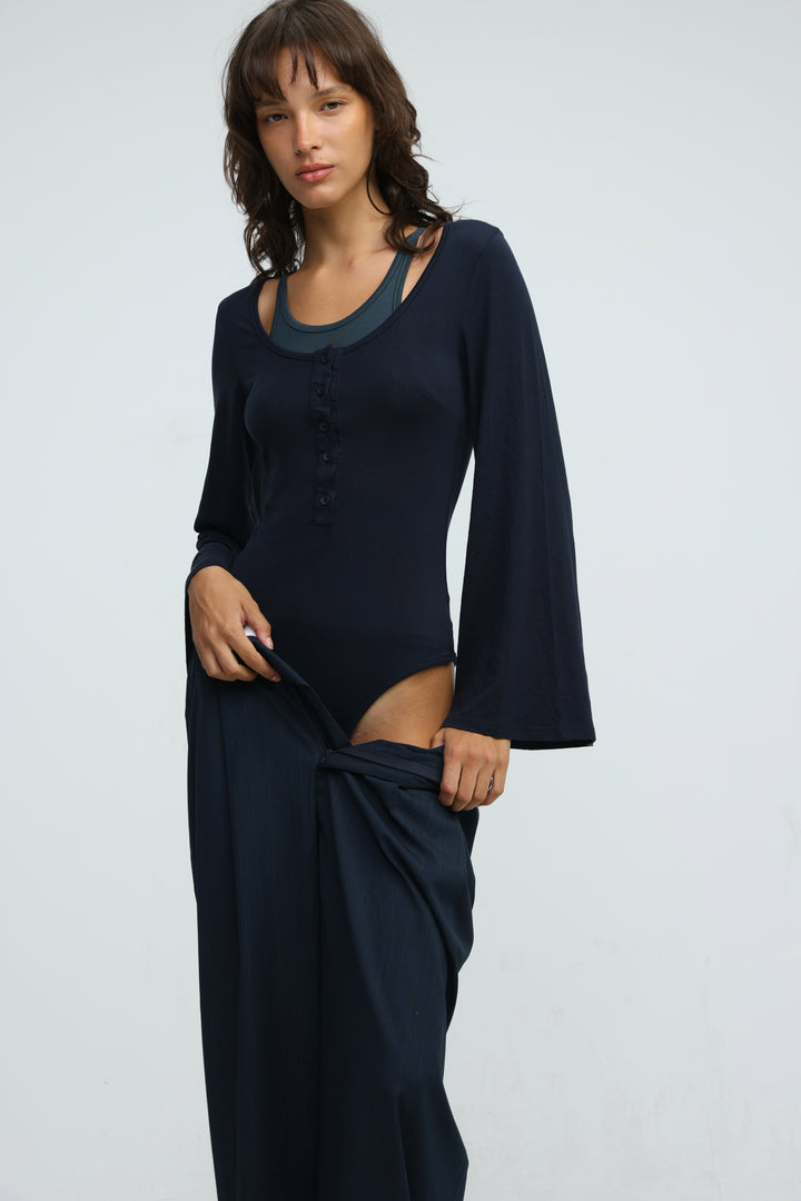 Duplicate Navy Bodysuit