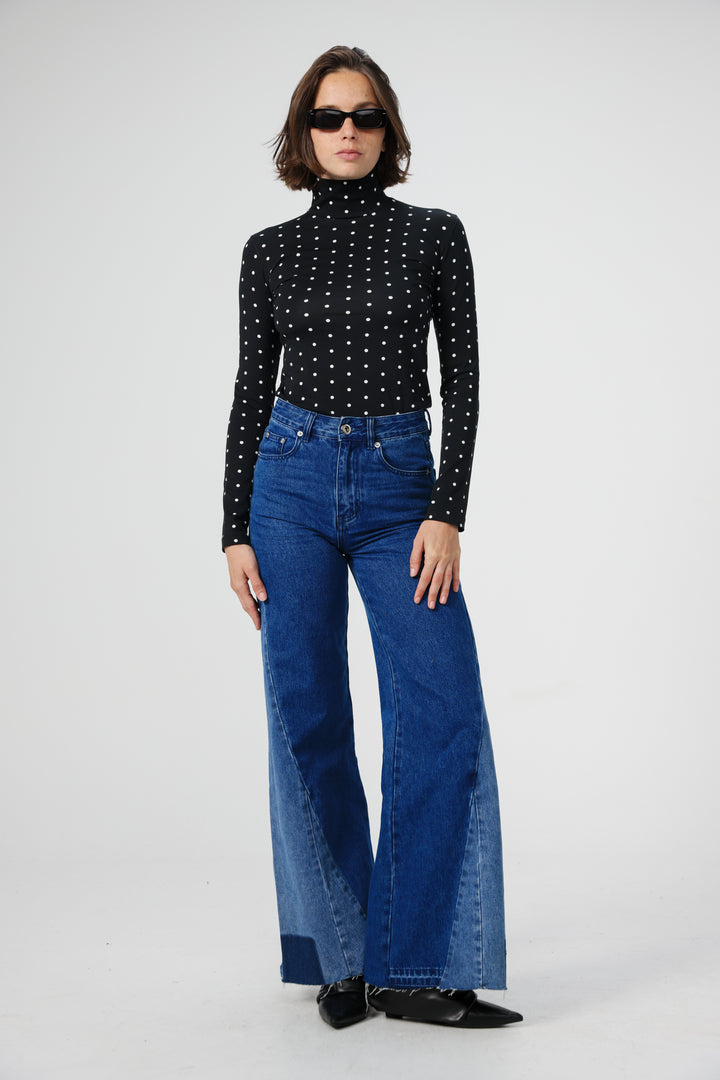 Star 501 Dark Blue Mix Wide Denim