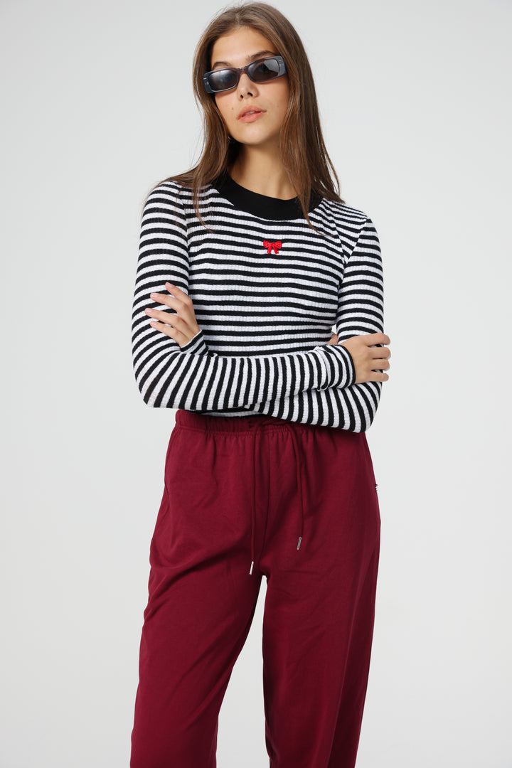 Candy Black Striped Shirt