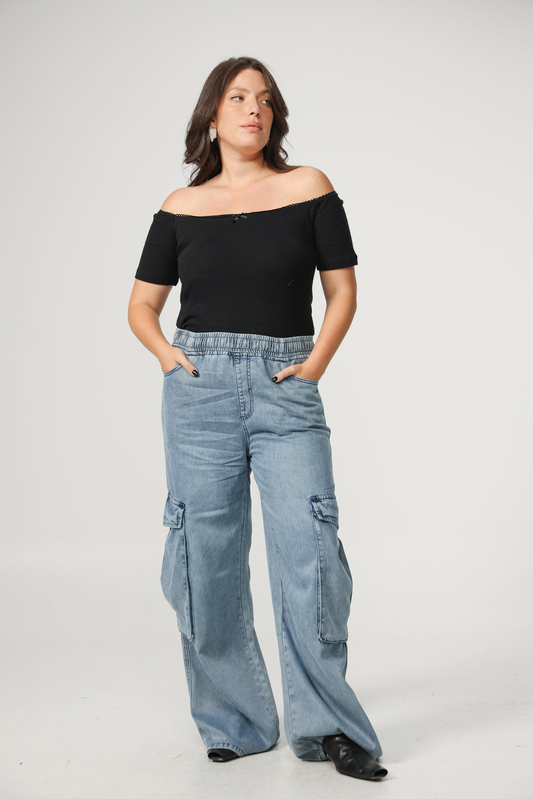 Mateo Black Off Shoulder Bodysuit