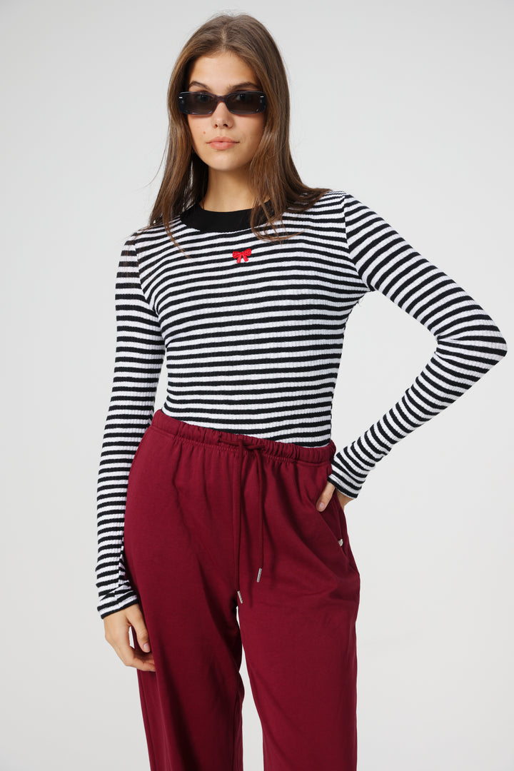 Candy Black Striped Shirt