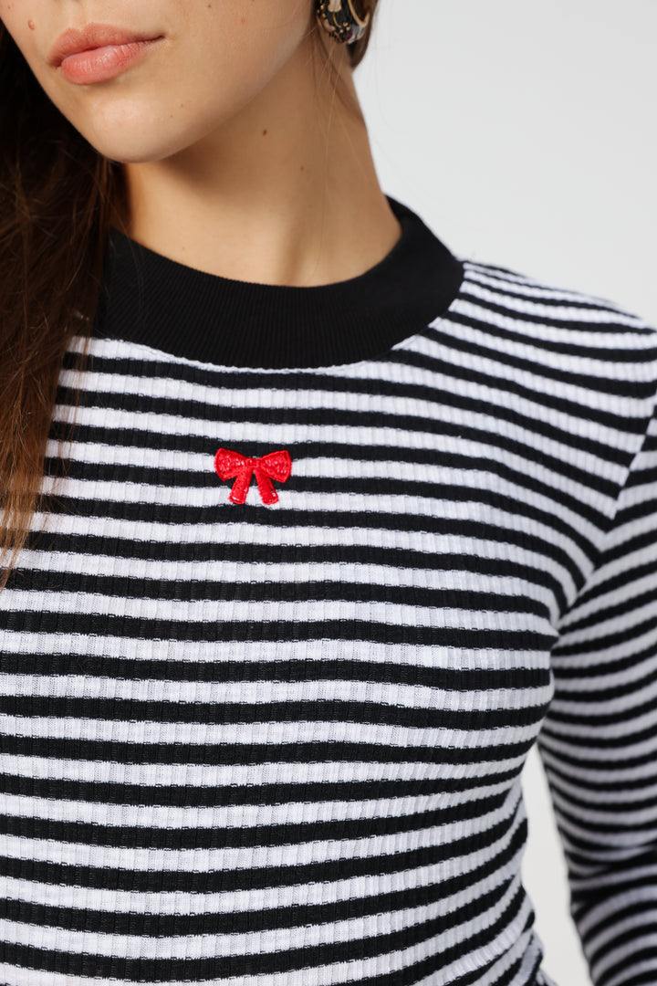 Candy Black Striped Shirt