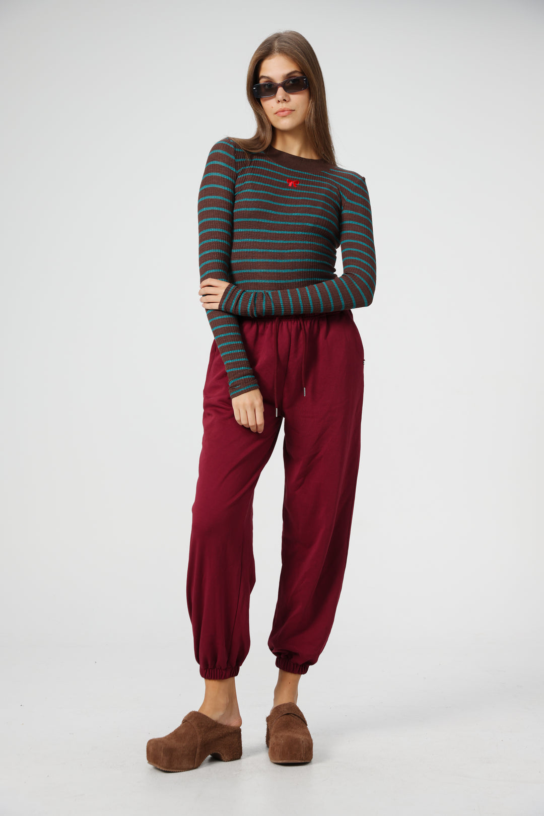 Candy Brown Striped Shirt