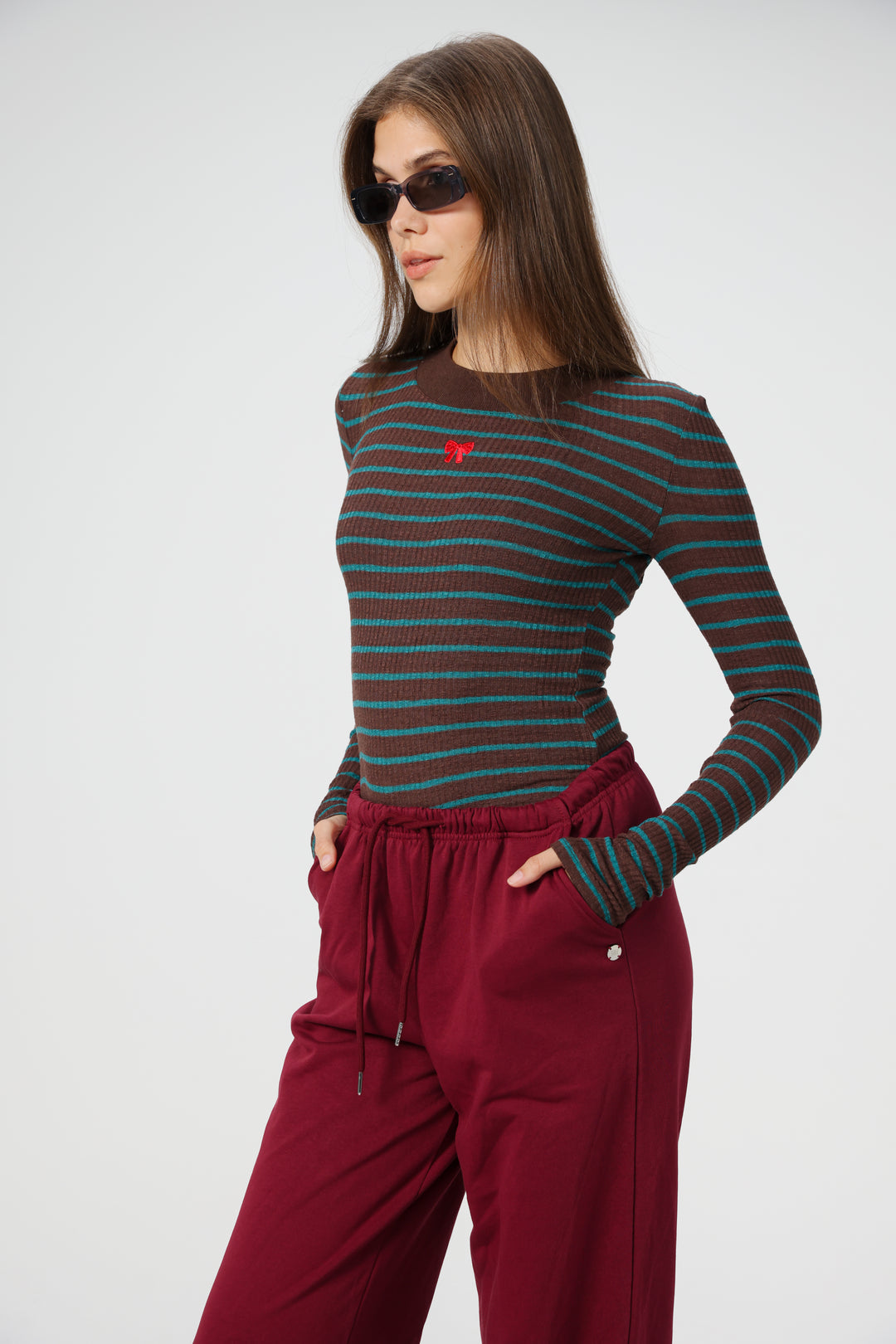 Candy Brown Striped Shirt