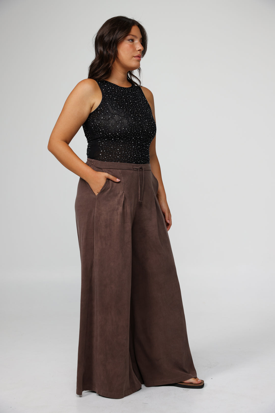 Take Grey Wide Bottoms