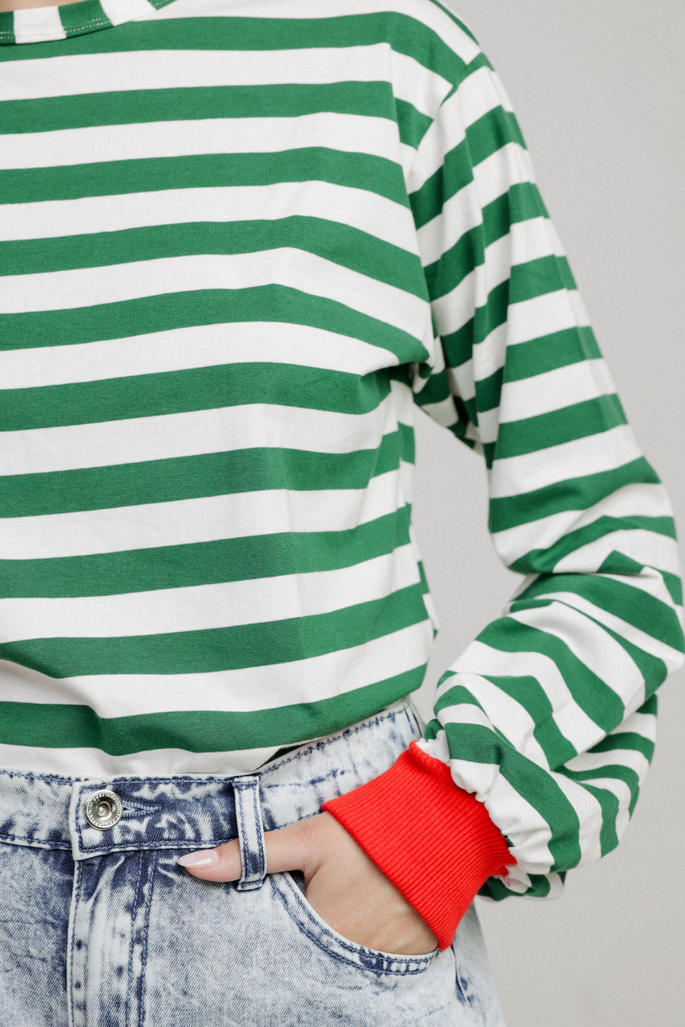 Mixed Green Stripes Shirt