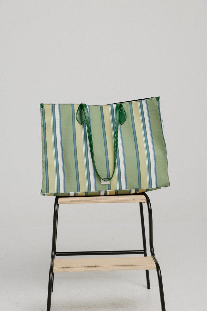 Busy Green Stripes Bag